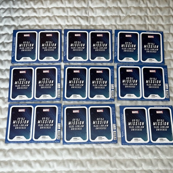 MARVEL Loblaws Cards - 9 Unopened Packs - Picture 1 of 1